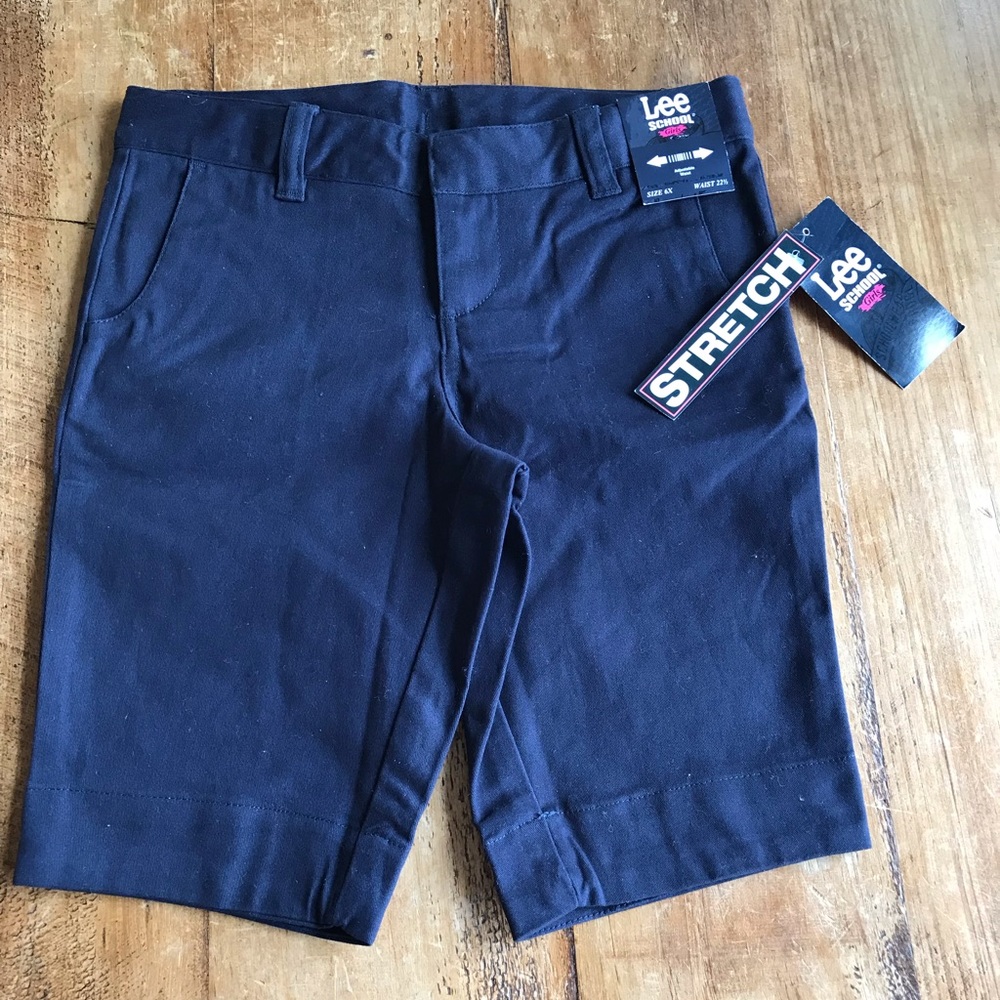 NWT Lee School Uniform Shorts Navy Sz 6X